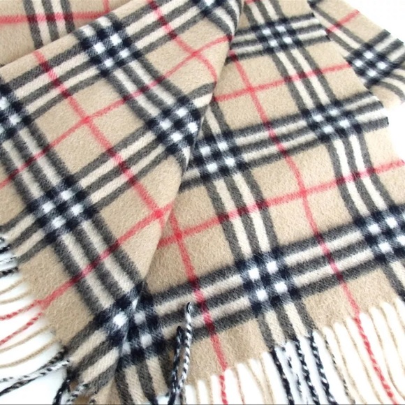 AUTH BURBERRY Nova Check 100% Cashmere Scarf - Picture 3 of 6